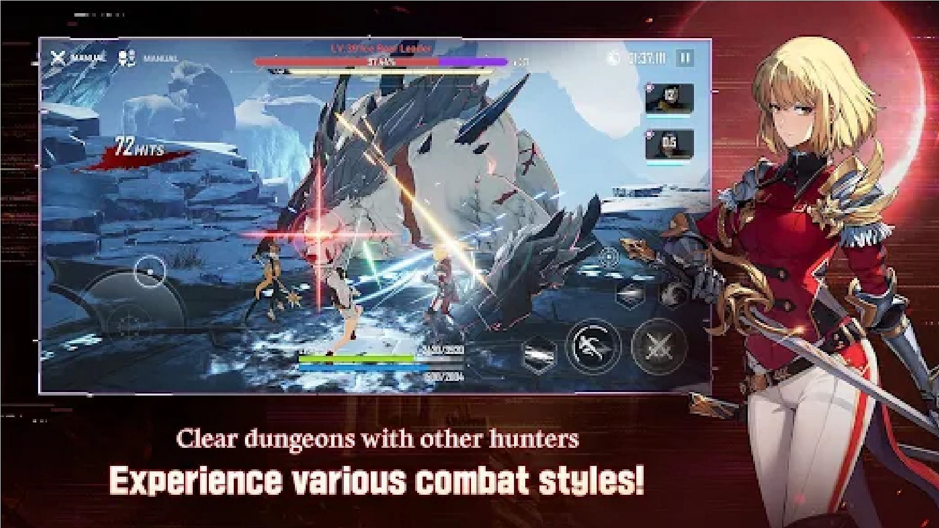 Cha Hae-In arrives with an engaging Solo Leveling Arise gameplay on May 8, 2024 (Image via Netmarble)